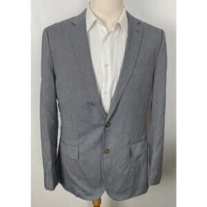 Men J. Crew Ludlow Carpini Italy 2-button textured cotton suit jacket blazer 42L